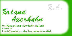 roland auerhahn business card